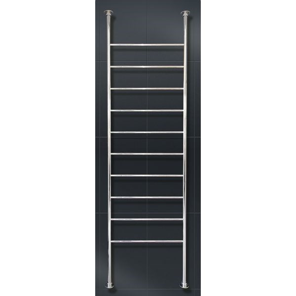 Round Floor-Ceiling Heated Towel Rail FC-2400X500 Mirror Polished