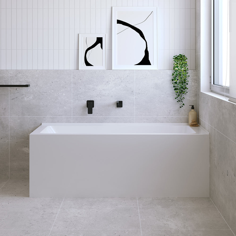 Sentor Left-Hand Acrylic Corner Bath with Overflow, 1500mm