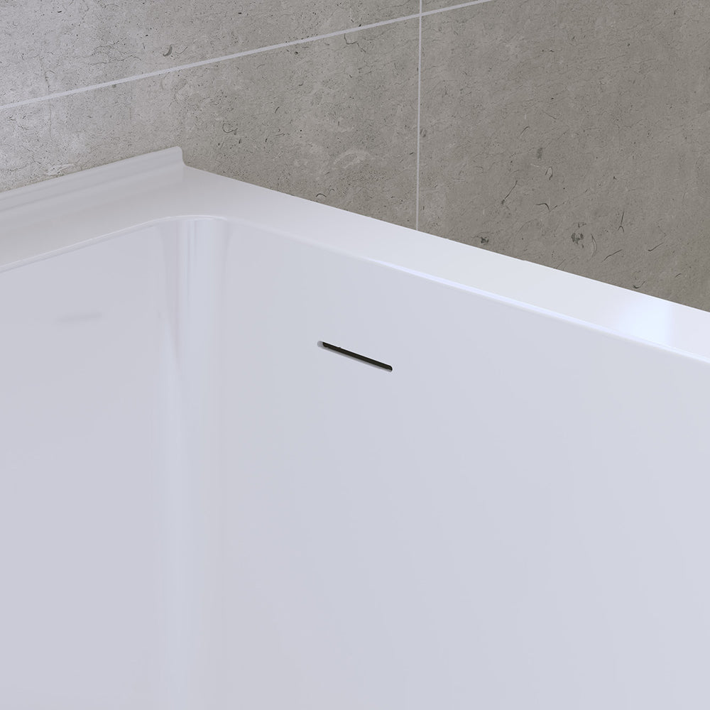 Sentor Left-Hand Acrylic Corner Bath with Overflow, 1500mm