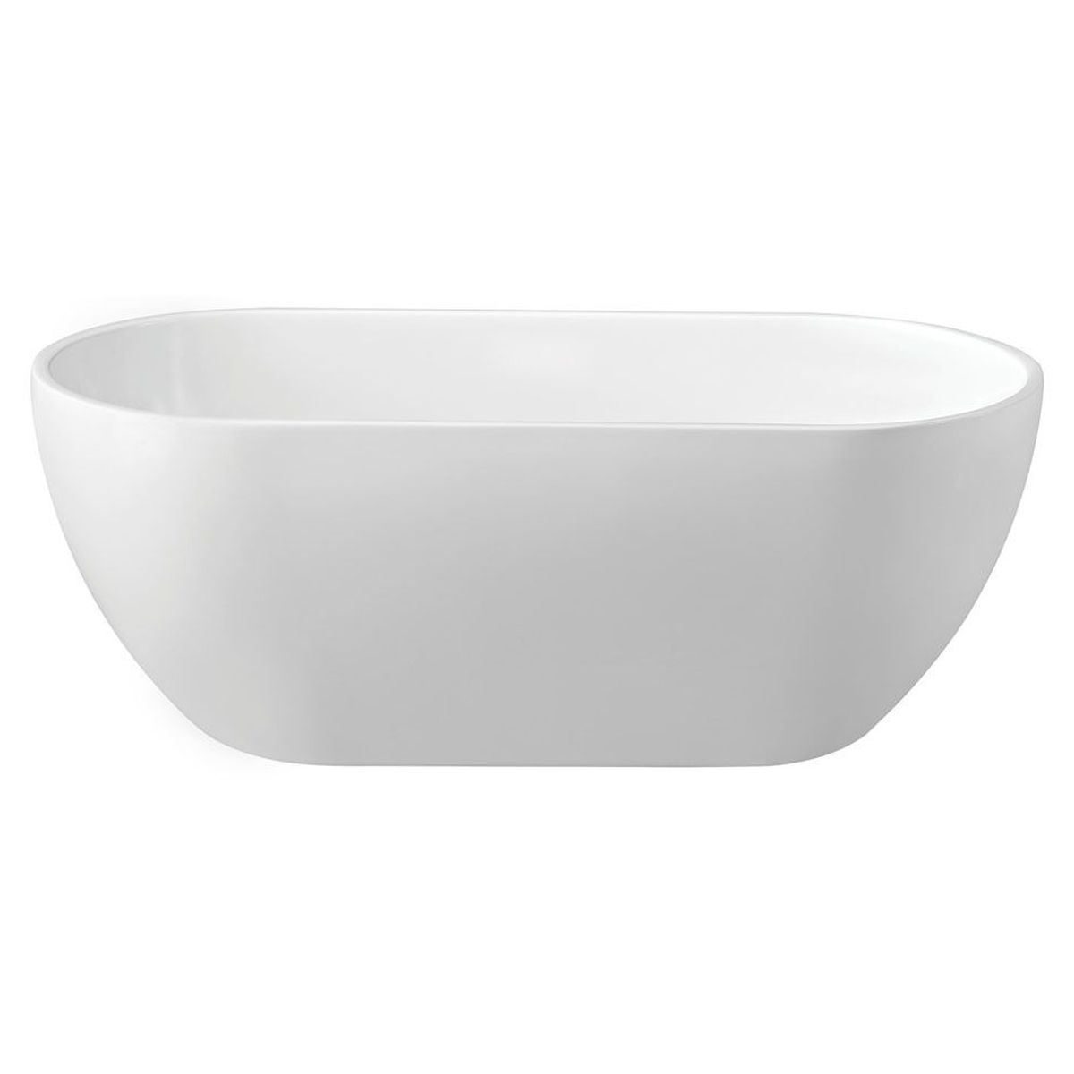 Koko Matte White Freestanding Acrylic Bath, 1500mm