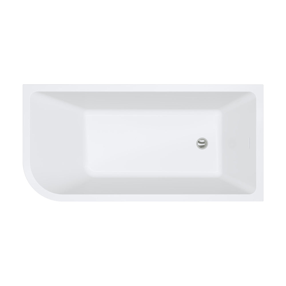 Hustle Left-Hand Multi-Fit Acrylic Bath with Overflow, 1500mm