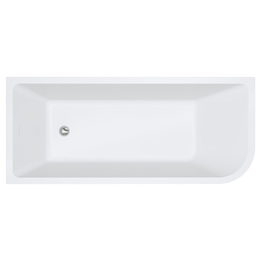 Hustle Right-Hand Multi-Fit Acrylic Bath with Overflow, 1700mm