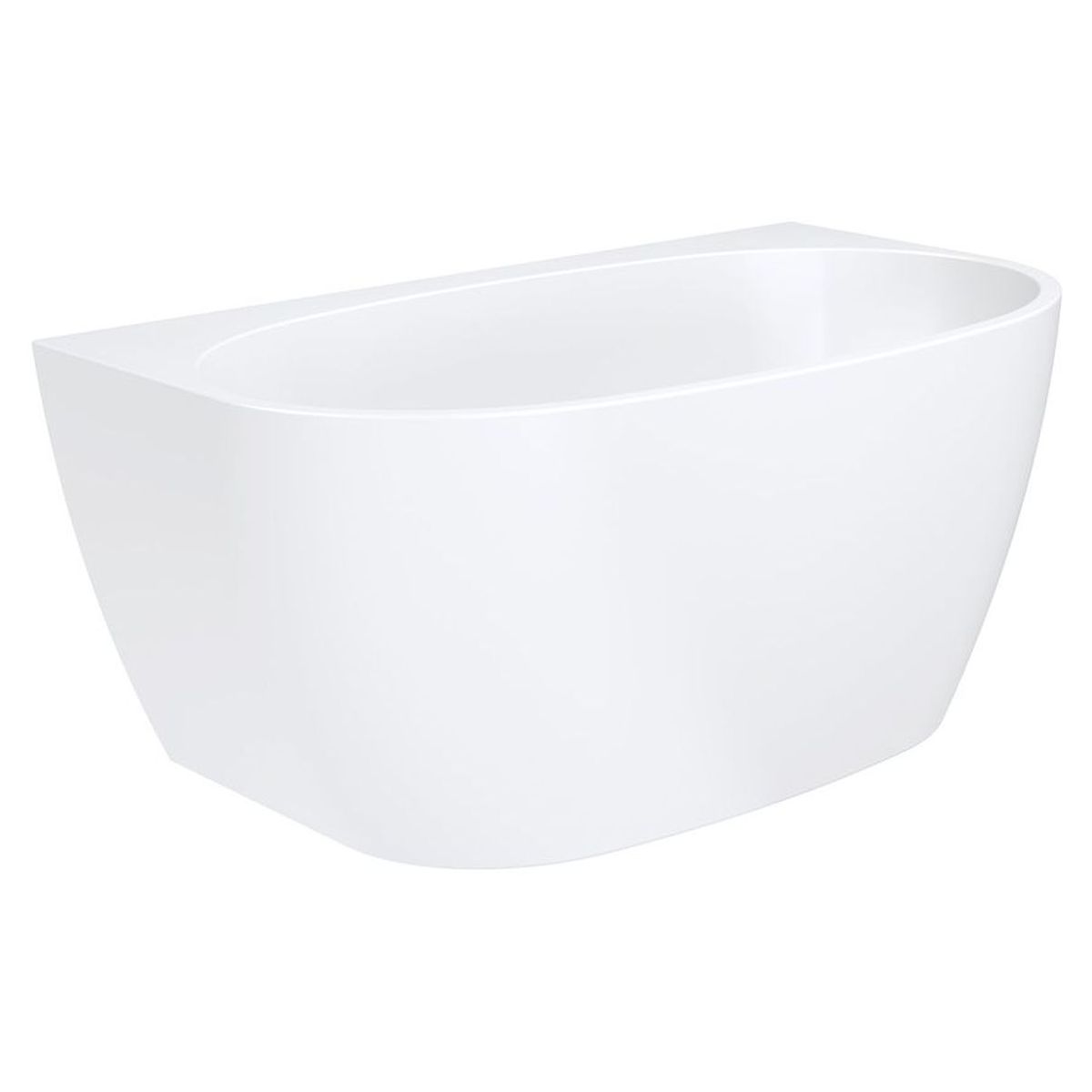 Keeto Back-To-Wall Acrylic Bath - 1500mm