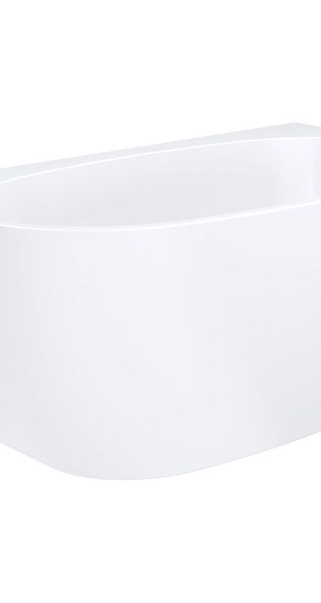 Keeto Back-To-Wall Acrylic Bath - 1500mm