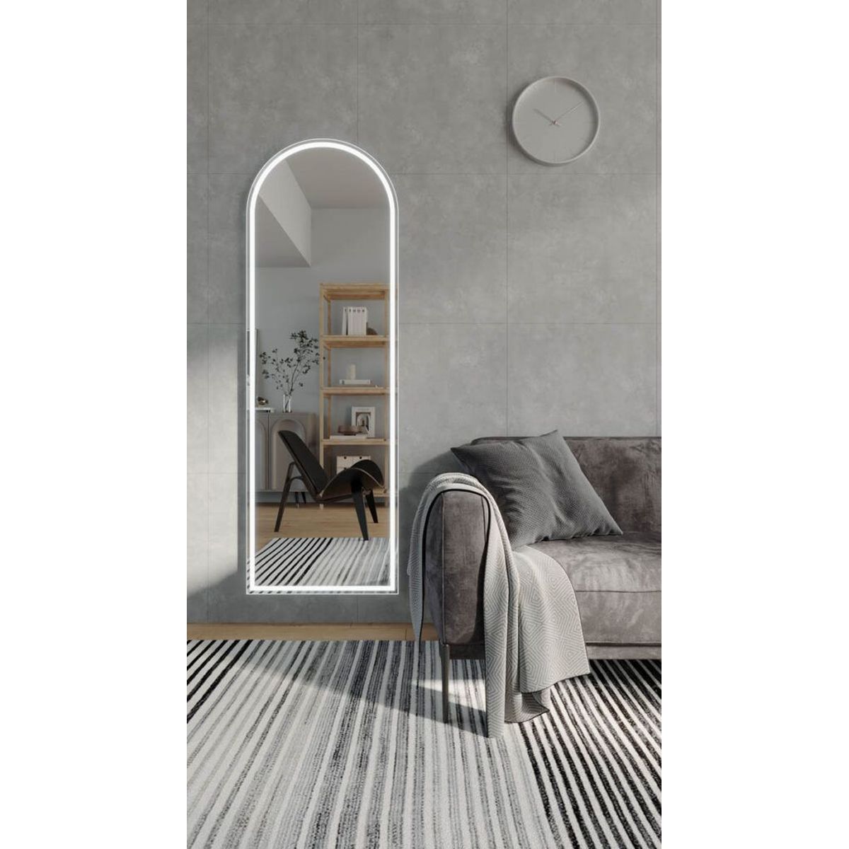 Great Arch Full-Length LED Mirror - Manhattan Black
