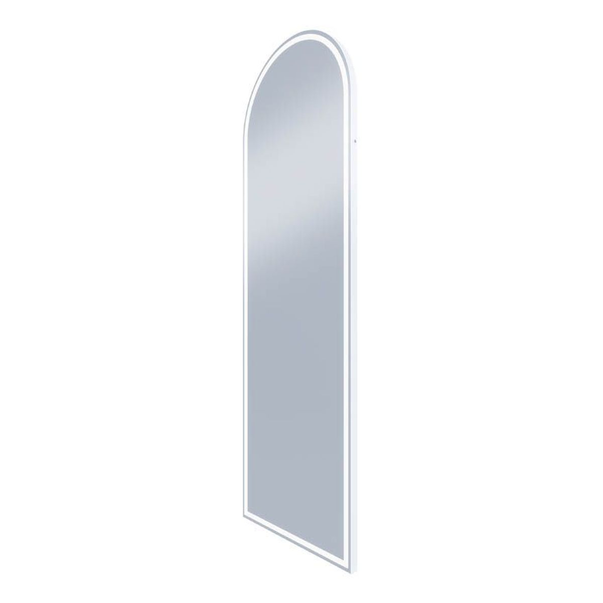 Great Arch Full-Length LED Mirror with Portable Magnifier - Milano White