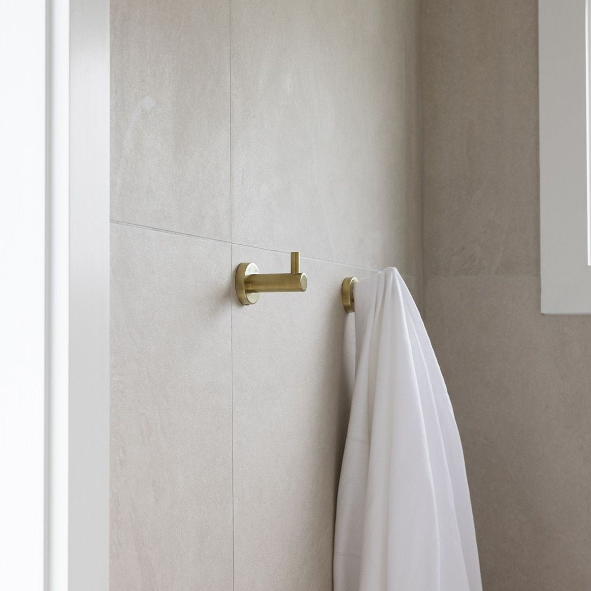Bloom Robe Hook in Light Brushed Brass (PVD)