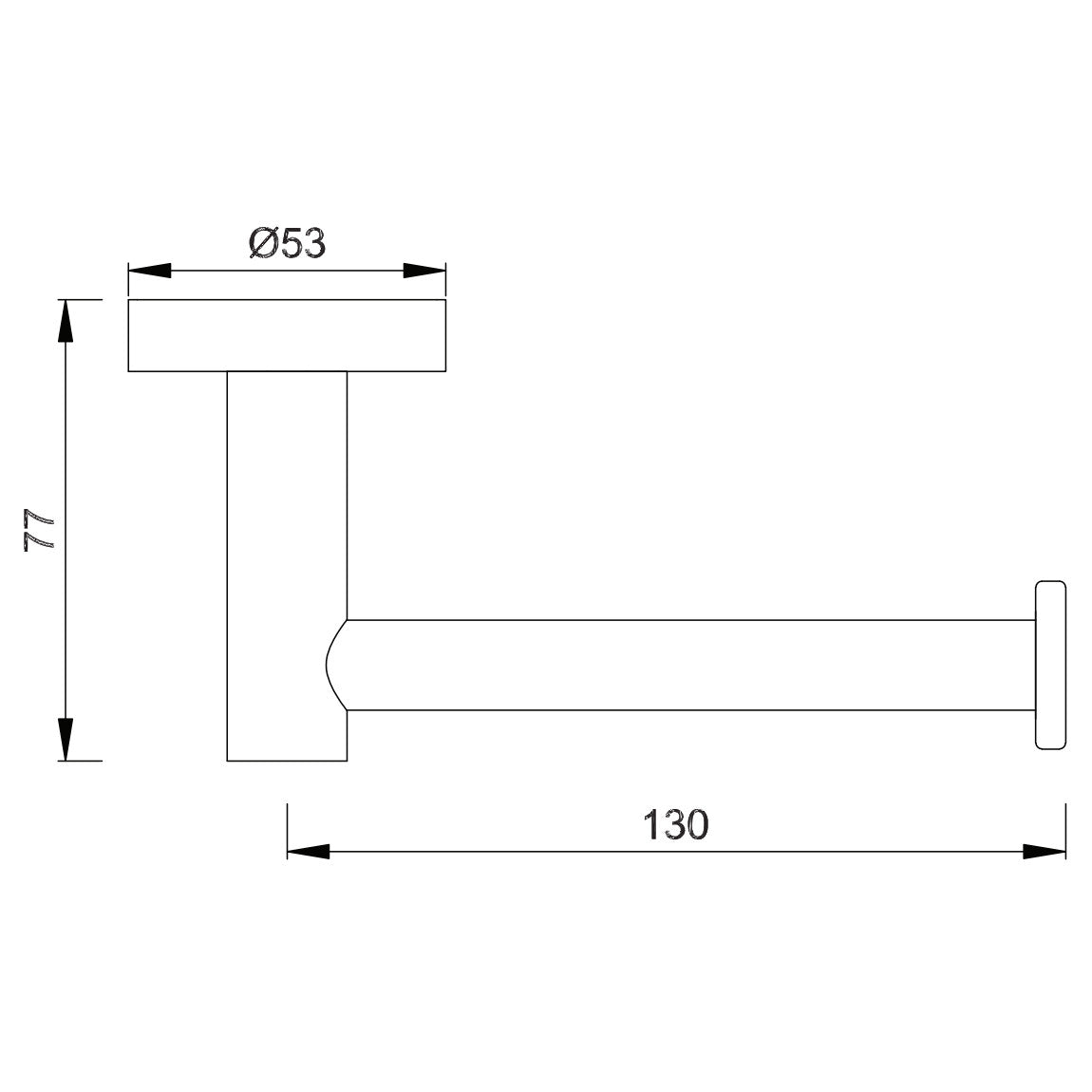 Soul Toilet Roll Holder in Matte Black (Electroplated)