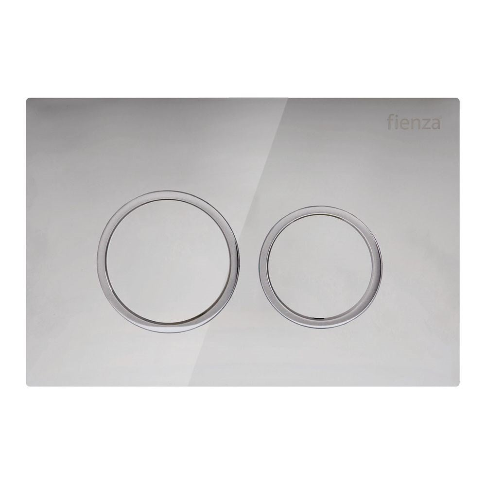 R&T Round Button Flush Plate, Chrome