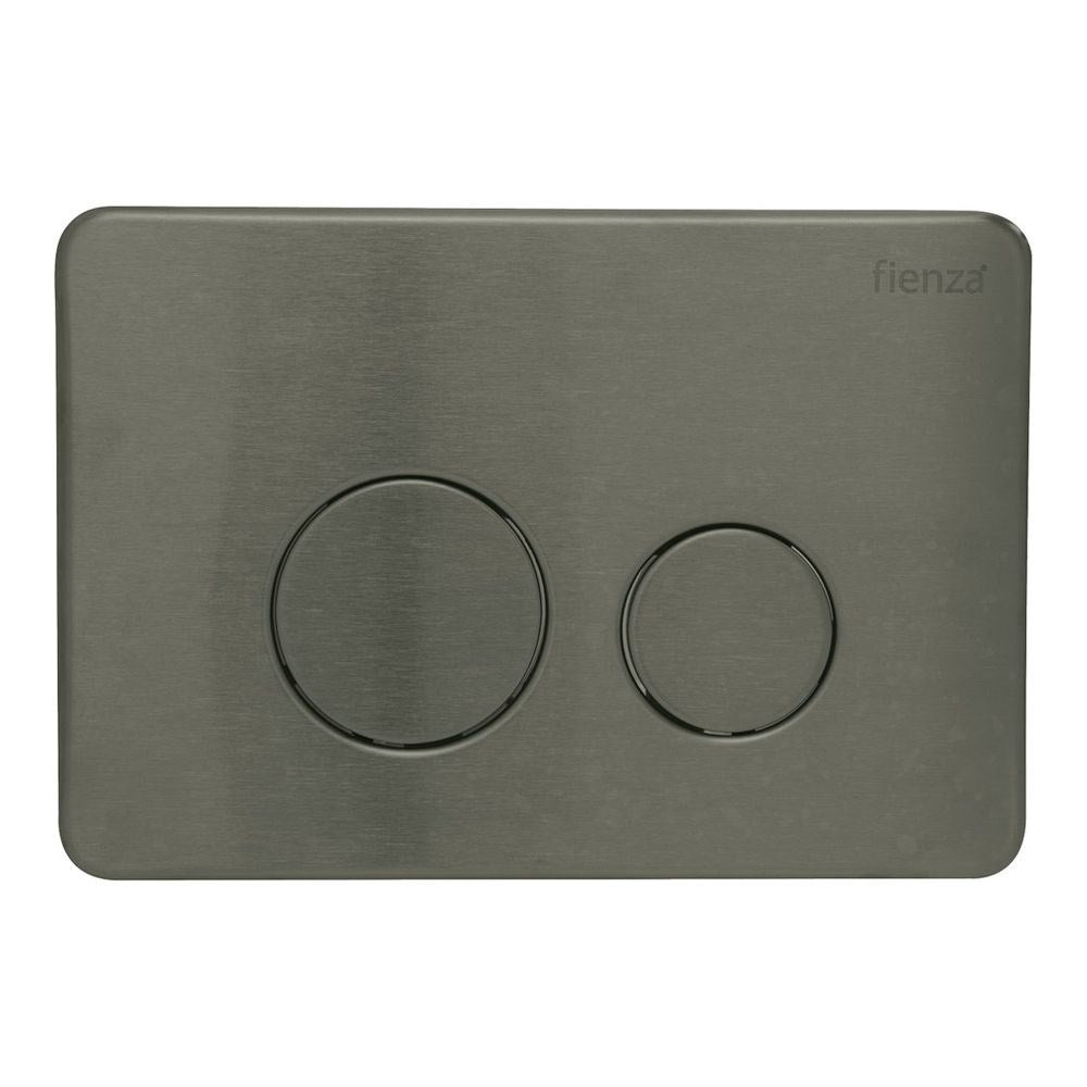 R&T Round Button Flush Plate, Gun Metal