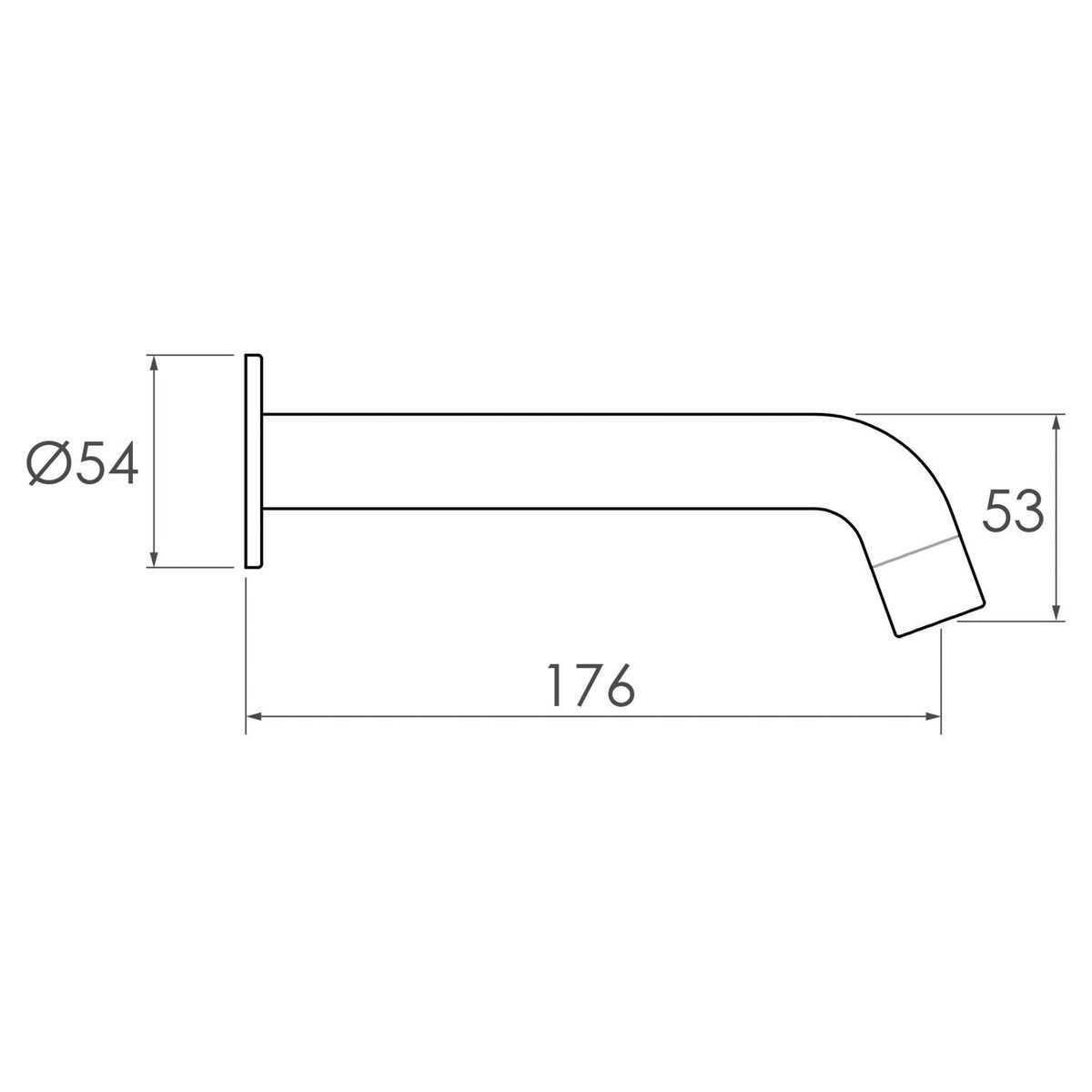 Soul Wall Spout in Matte White (Powder coated)