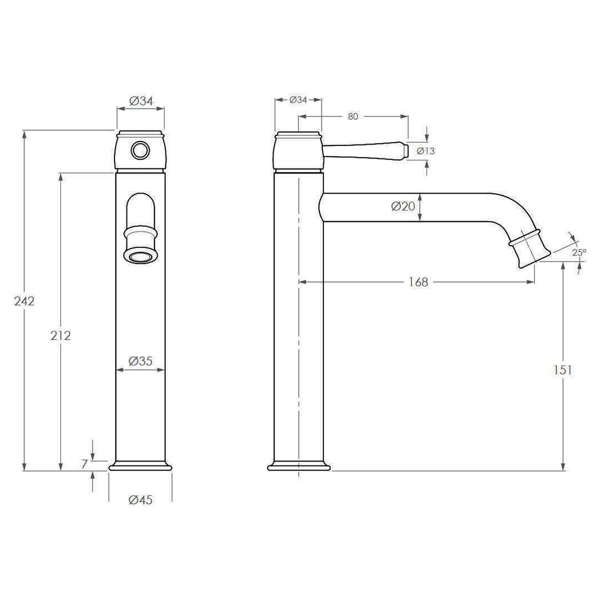 Eternal Extended Basin Mixer Matte Black