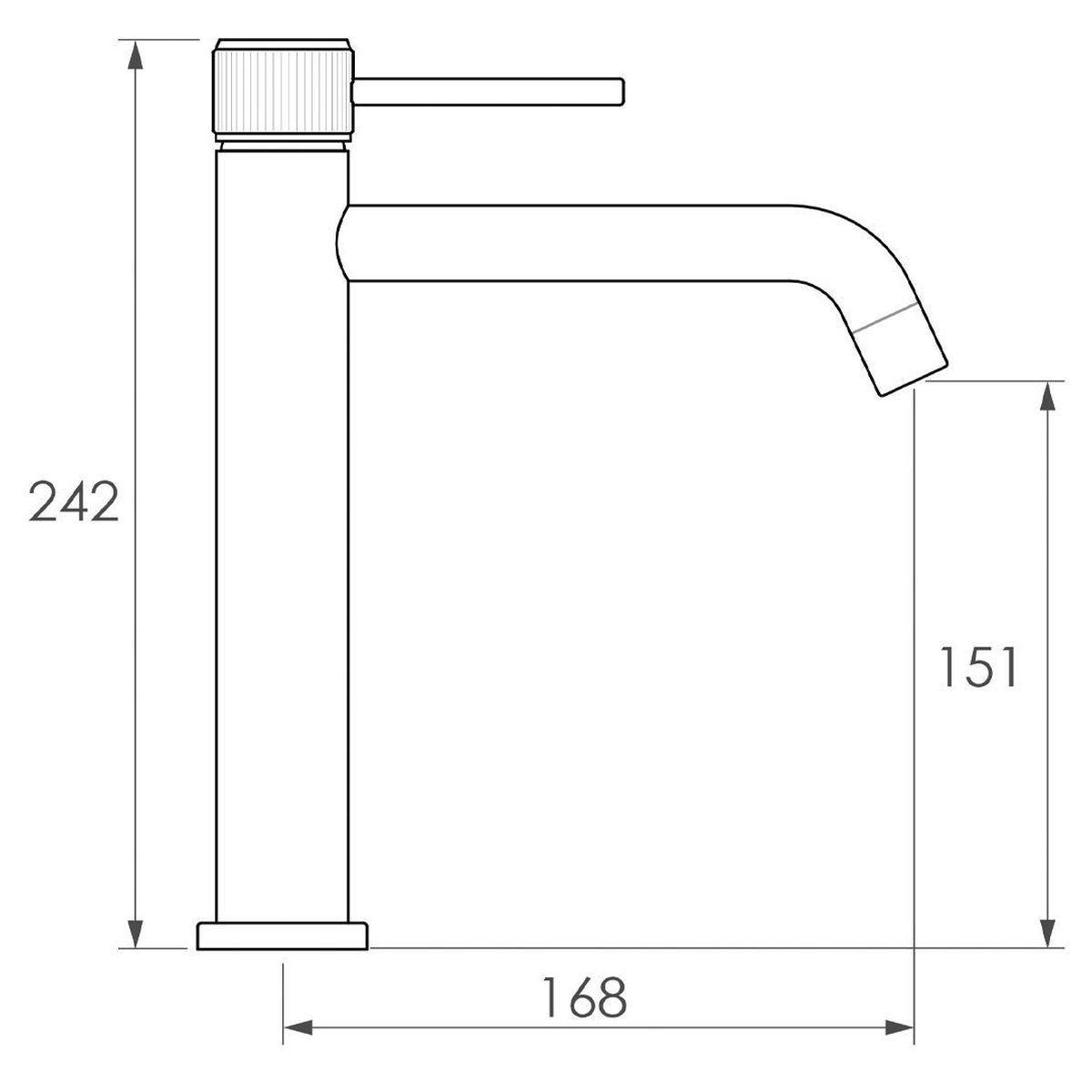 Soul Groove Extended Basin Mixer in Brushed Nickel (PVD)