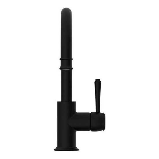 Eternal Gooseneck Basin Mixer in Matte Black (Electroplated)
