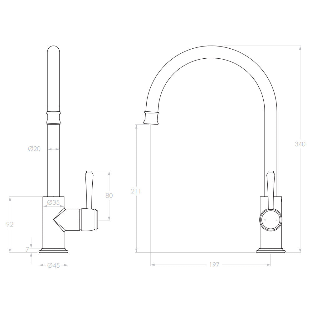 Eternal Kitchen Mixer in Brushed Copper (PVD)