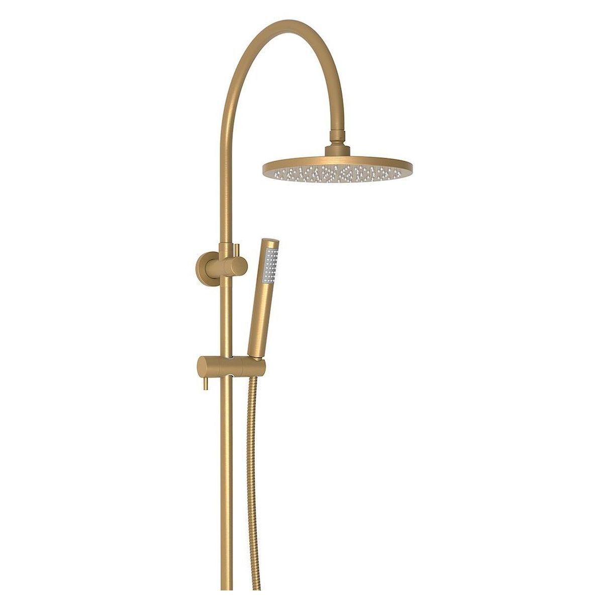 Soul Gooseneck Shower Set in Brushed Brass (PVD)