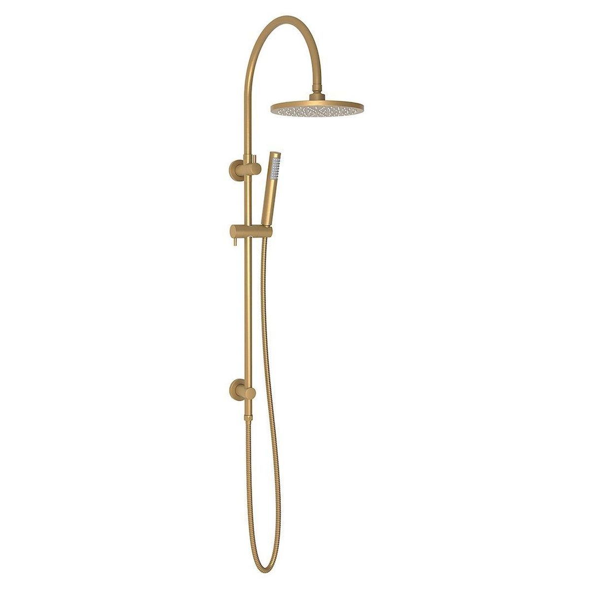 Soul Gooseneck Shower Set in Brushed Brass (PVD)