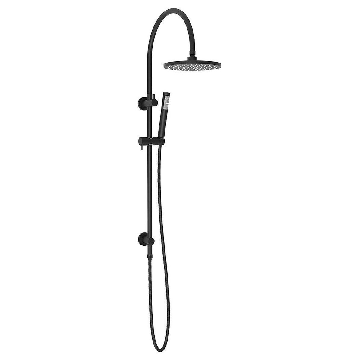 Soul Gooseneck Shower Set in Matte Black (Electroplated)