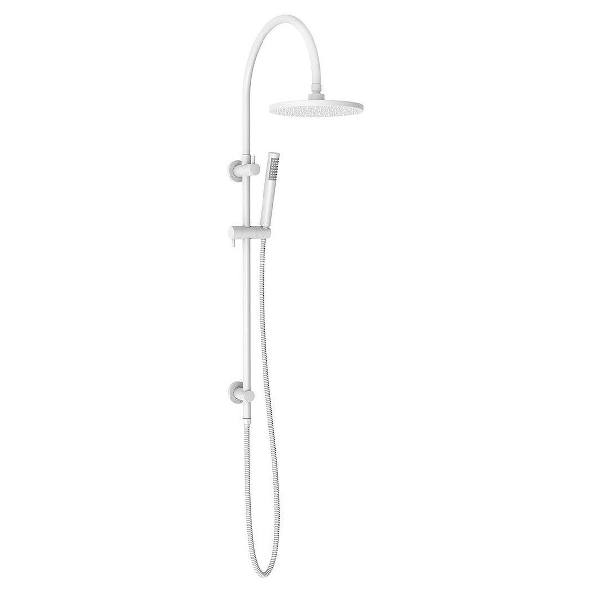 Soul Gooseneck Shower Set in Matte White (Powder coated)