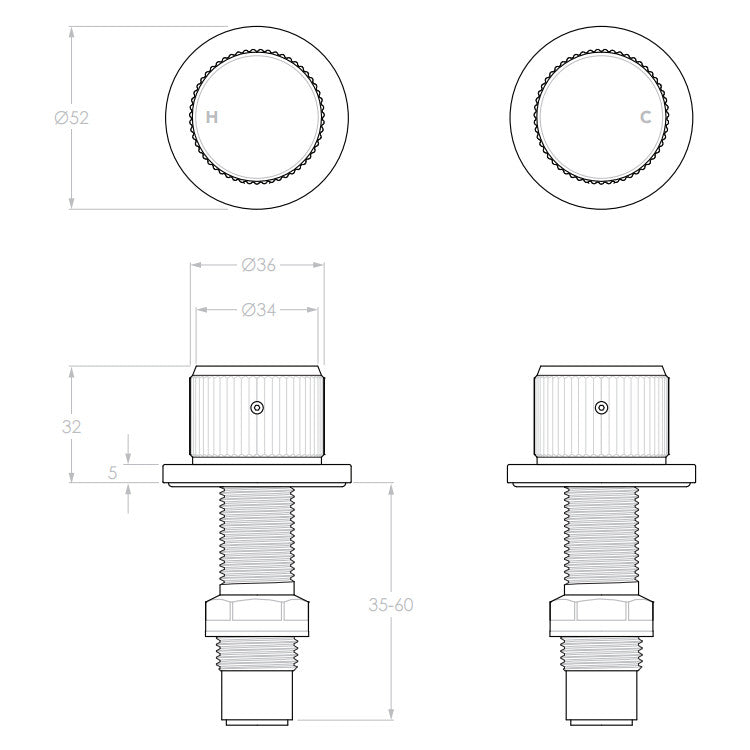 Soul Groove Wall Top Assembly in Brushed Nickel (PVD)