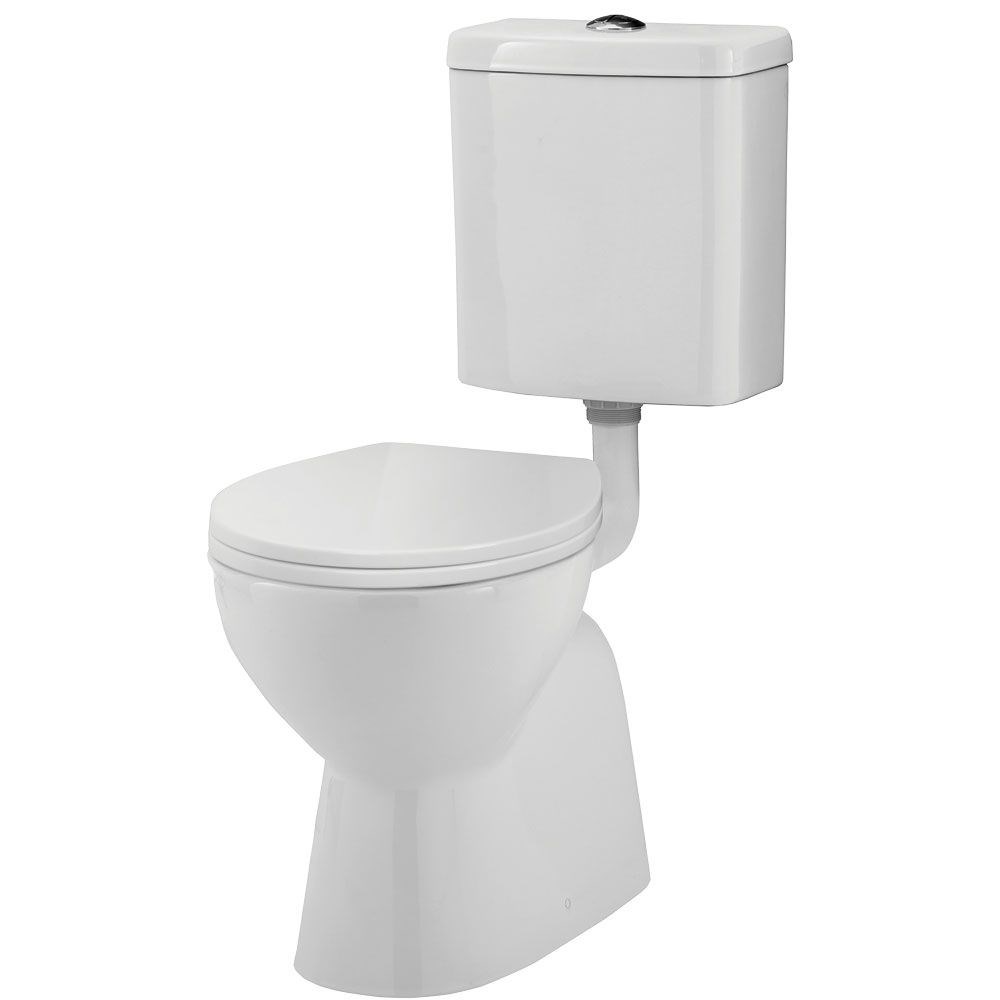 Stella Senior Adjustable Link Toilet Suite, Gloss White