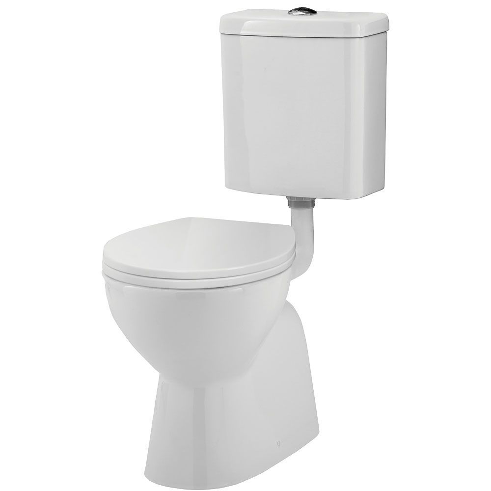 Stella Senior Adjustable Link Toilet Suite, Gloss White