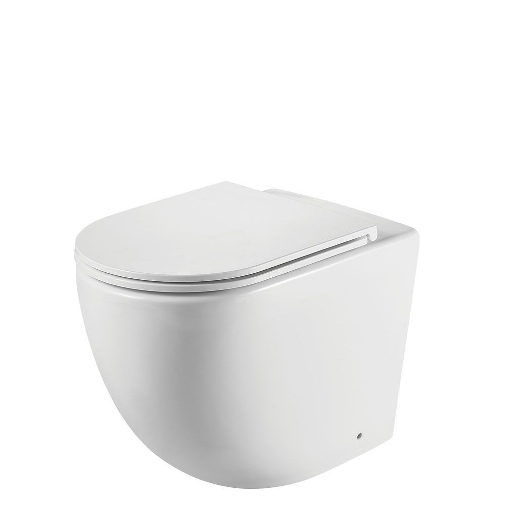 Koko Matte White Wall-Faced Toilet Suite - Pan + Seat + GEBERIT Kappa Under Counter Cistern, P-Trap