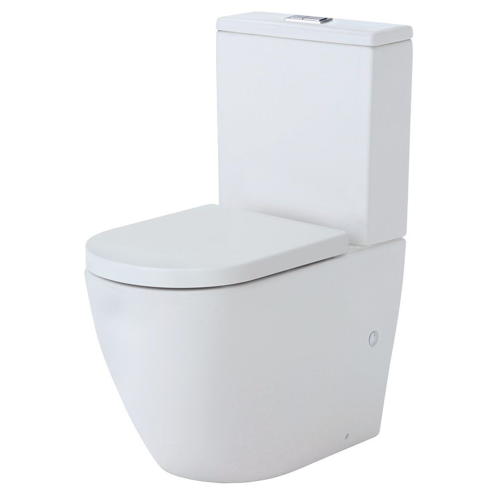 Koko Back-to-Wall Toilet Suite, Matte White Seat, Matte White - K002MWA