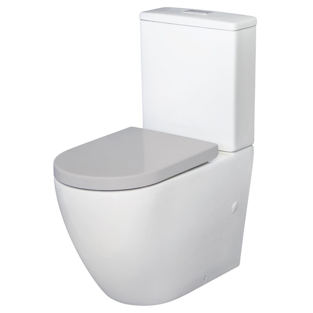Alix Back-to-Wall Toilet Suite, Grey Seat - K011GP