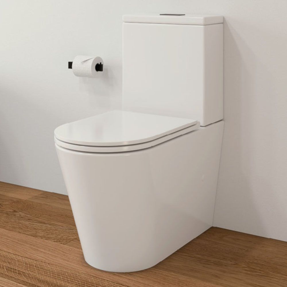 Isabella Back-to-Wall Toilet Suite, Slim Seat, S-Trap 90-160