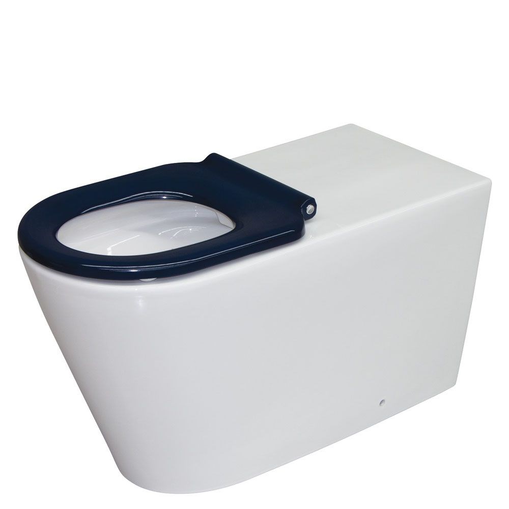 Isabella Care Back-to-Wall Toilet Suite - Pan + Seat + R&T In-Wall Cistern + Care Raised White Flush Buttons, P-Trap - K016-RTW