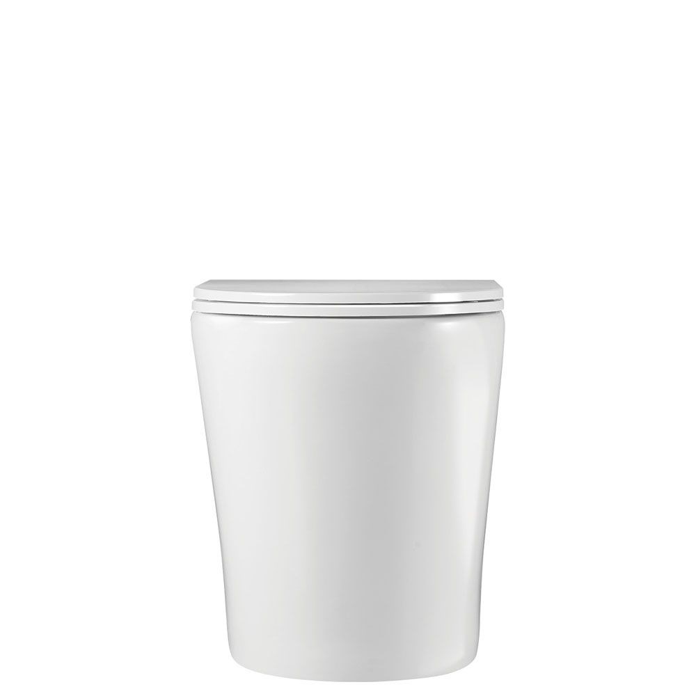 Isabella Wall-Faced Toilet Suite, Slim Seat - Pan + Seat + GEBERIT Sigma In-Wall Cistern, P-Trap