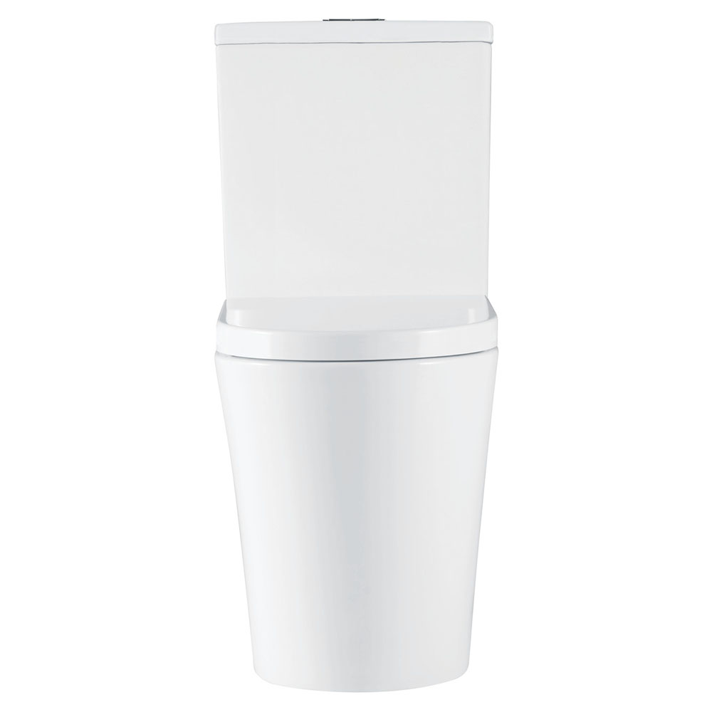 Kaya Tornado Flush Back-to-Wall Toilet Suite, Gloss White - Pan + Seat + GEBERIT Cistern - S-Trap 90-160
