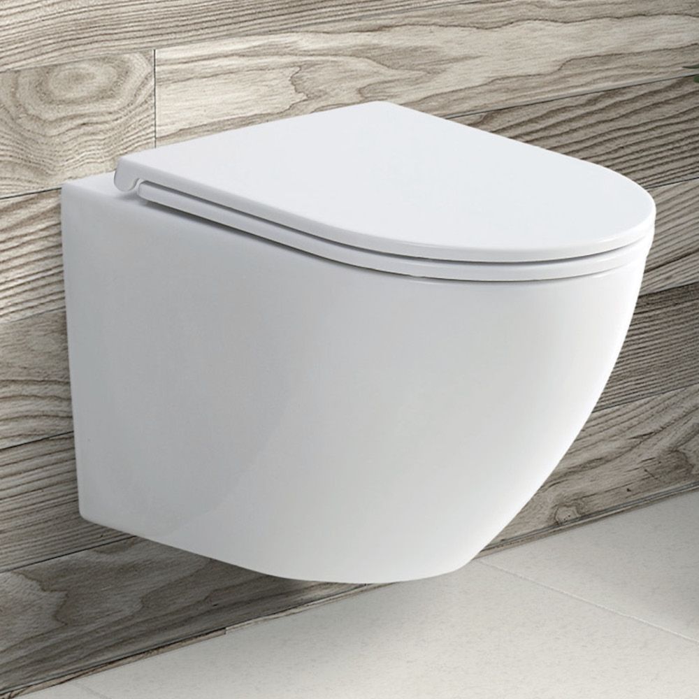 Koko Matte White Wall-Hung Toilet Suite - Pan + Seat + GEBERIT Kappa Under Counter Cistern