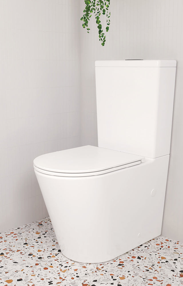 Aluca Tornado Flush Back-to-Wall Toilet Suite with Slim Seat