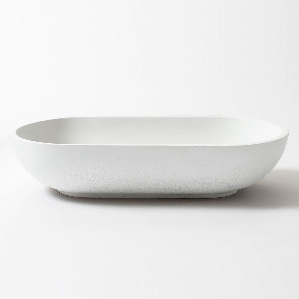 Kaarla Oval Concrete Vessel Basin - White