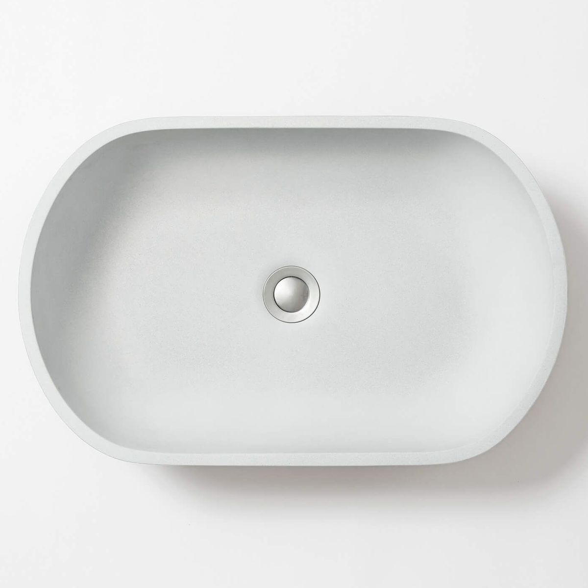 Kaarla Oval Concrete Vessel Basin - White