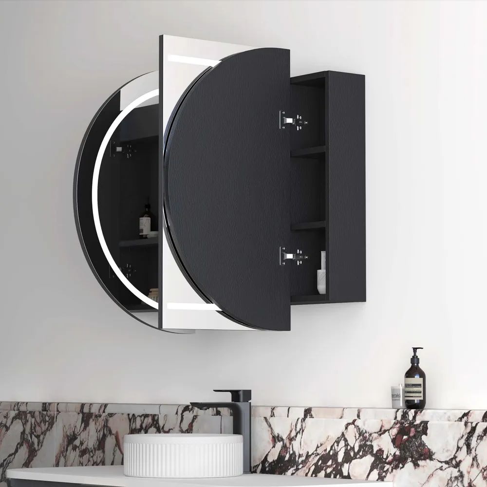 Bondi 1200mm Shaving Cabinet - Black Oak