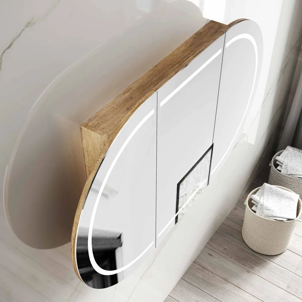 Bondi 1200mm Shaving Cabinet - Natural Oak