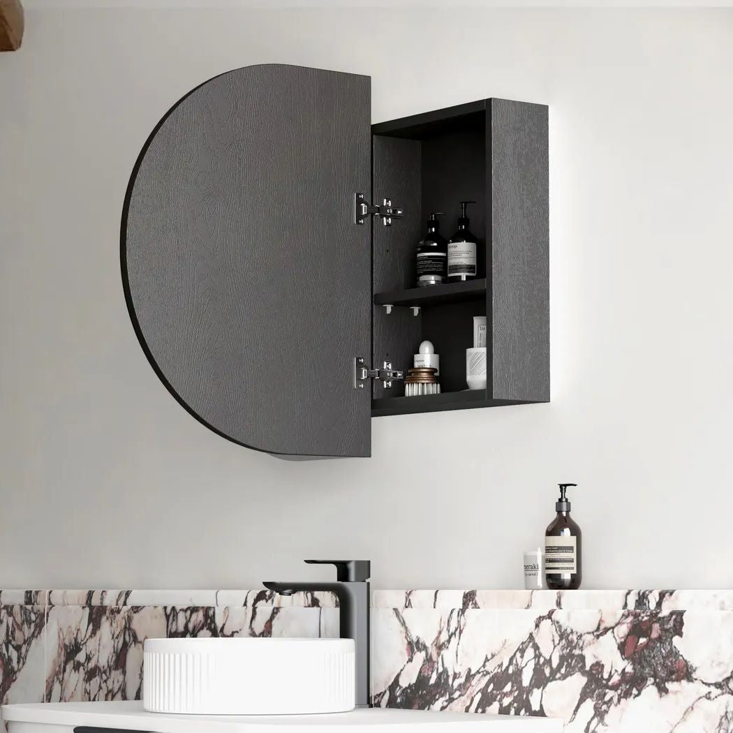 Bondi 900mm LED Shaving Cabinet - Black Oak