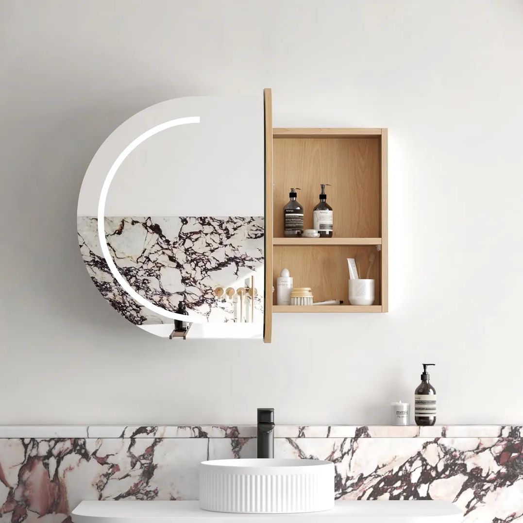 Bondi 900mm LED Shaving Cabinet - Natural Oak