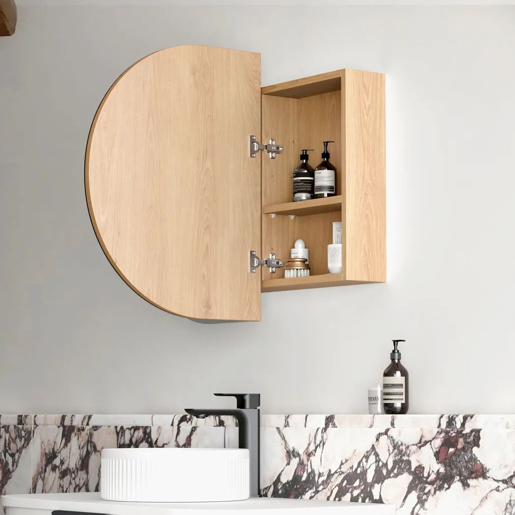 Bondi 900mm LED Shaving Cabinet - Natural Oak