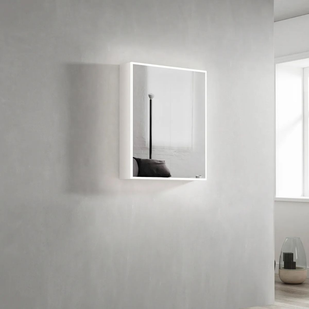 Moonlight 600mm LED Shaving Cabinet - 2 Doors