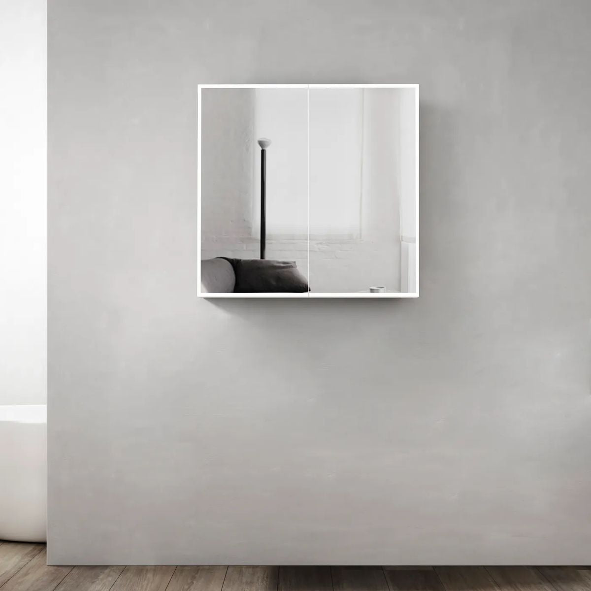 Moonlight 750mm LED Shaving Cabinet - 2 Doors