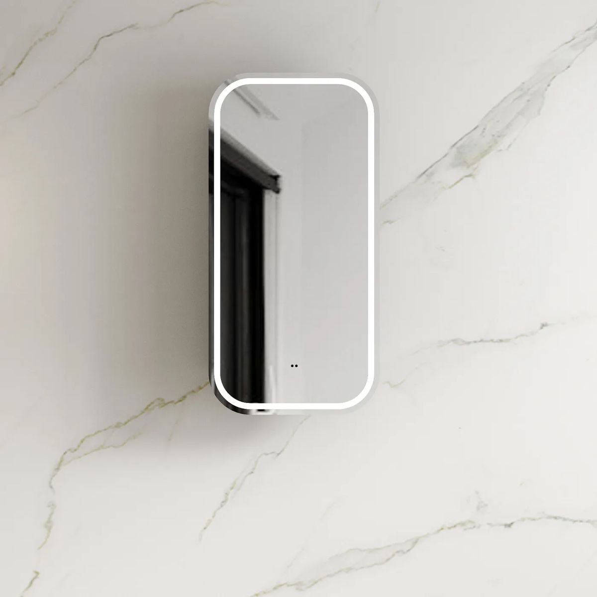 Newport LED Shaving Cabinet - Matte White