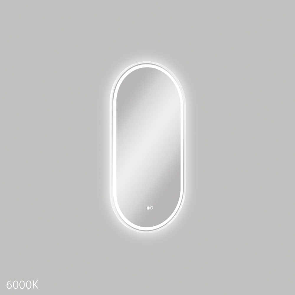 Reba LED 450 x 900mm Framed Mirror, Matte White