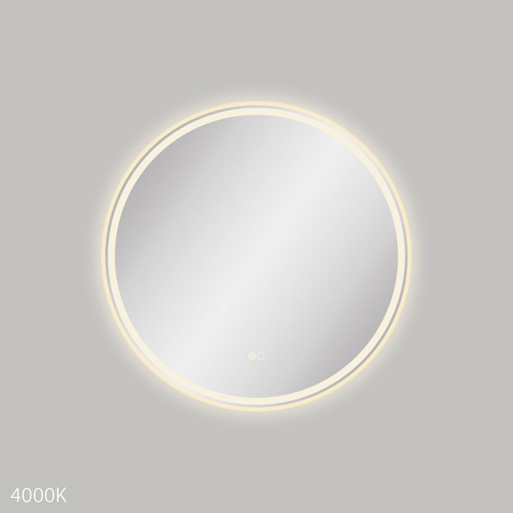 Reba LED 700mm Framed Mirror, Urban Brass