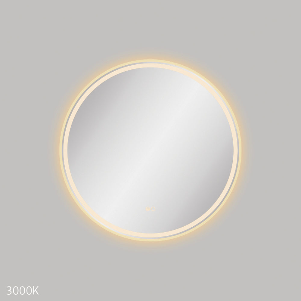 Reba LED 700mm Framed Mirror, Urban Brass