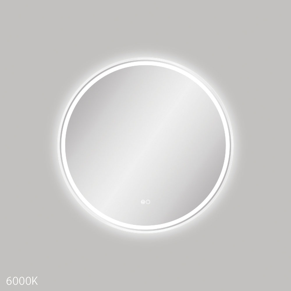 Reba LED 700mm Framed Mirror, Matte White