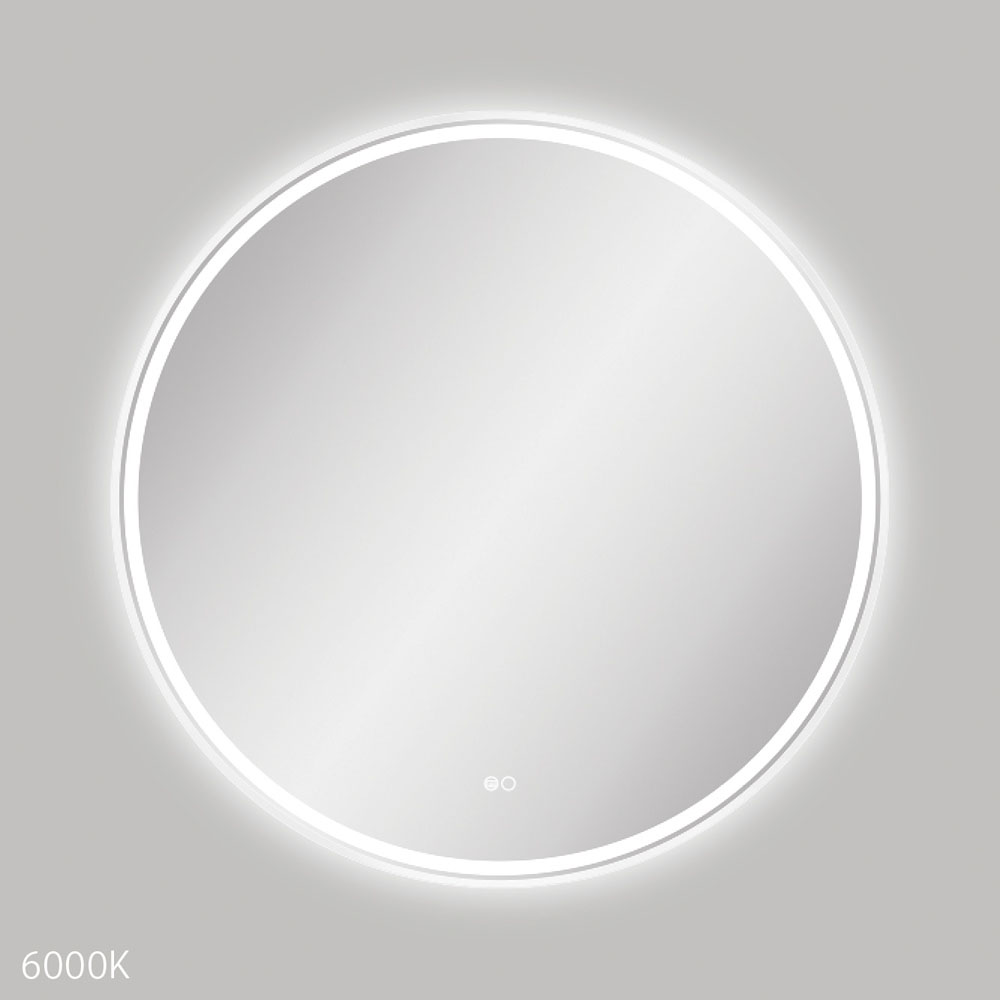 Reba LED 900mm Framed Mirror, Matte White